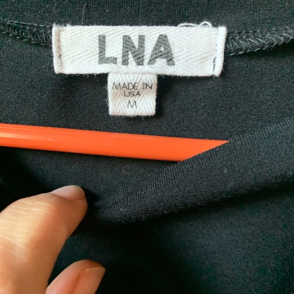 LNA short sleeve black blouse. Size M. - Picture 3 of 6